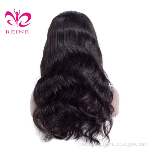 Cheap pre plucked 8-24 inch silky straight &Body wave  virgin wig natural looking human hair HD Transparent  lace front wig